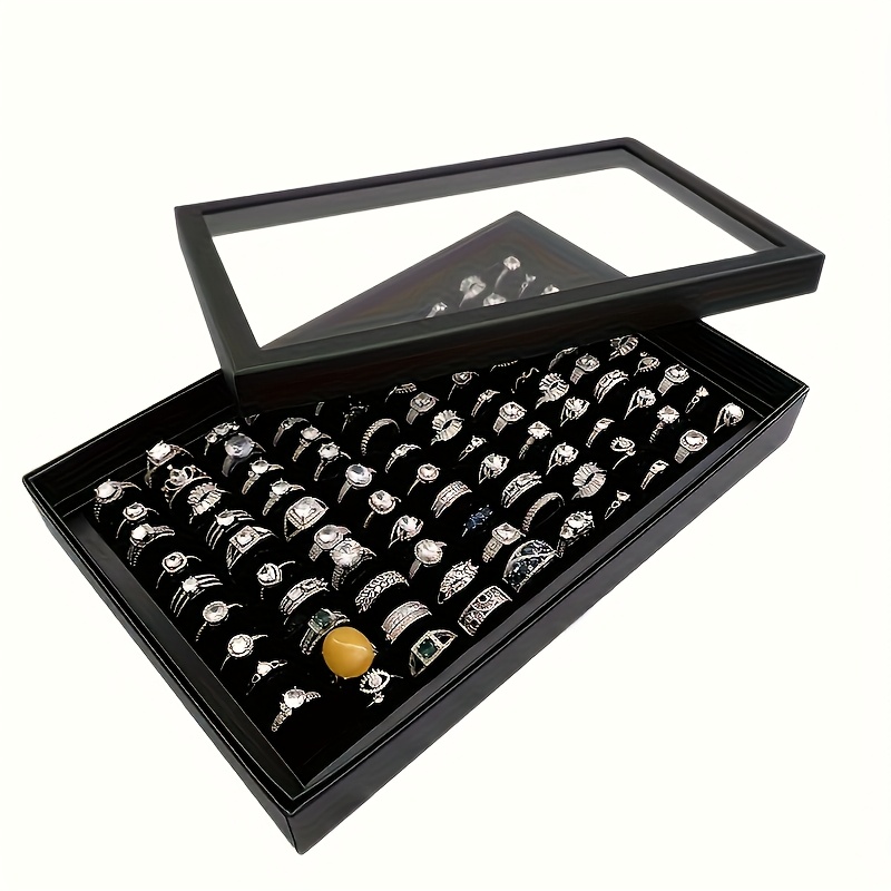 Elegant Color Plastic Desktop Ring Display Box